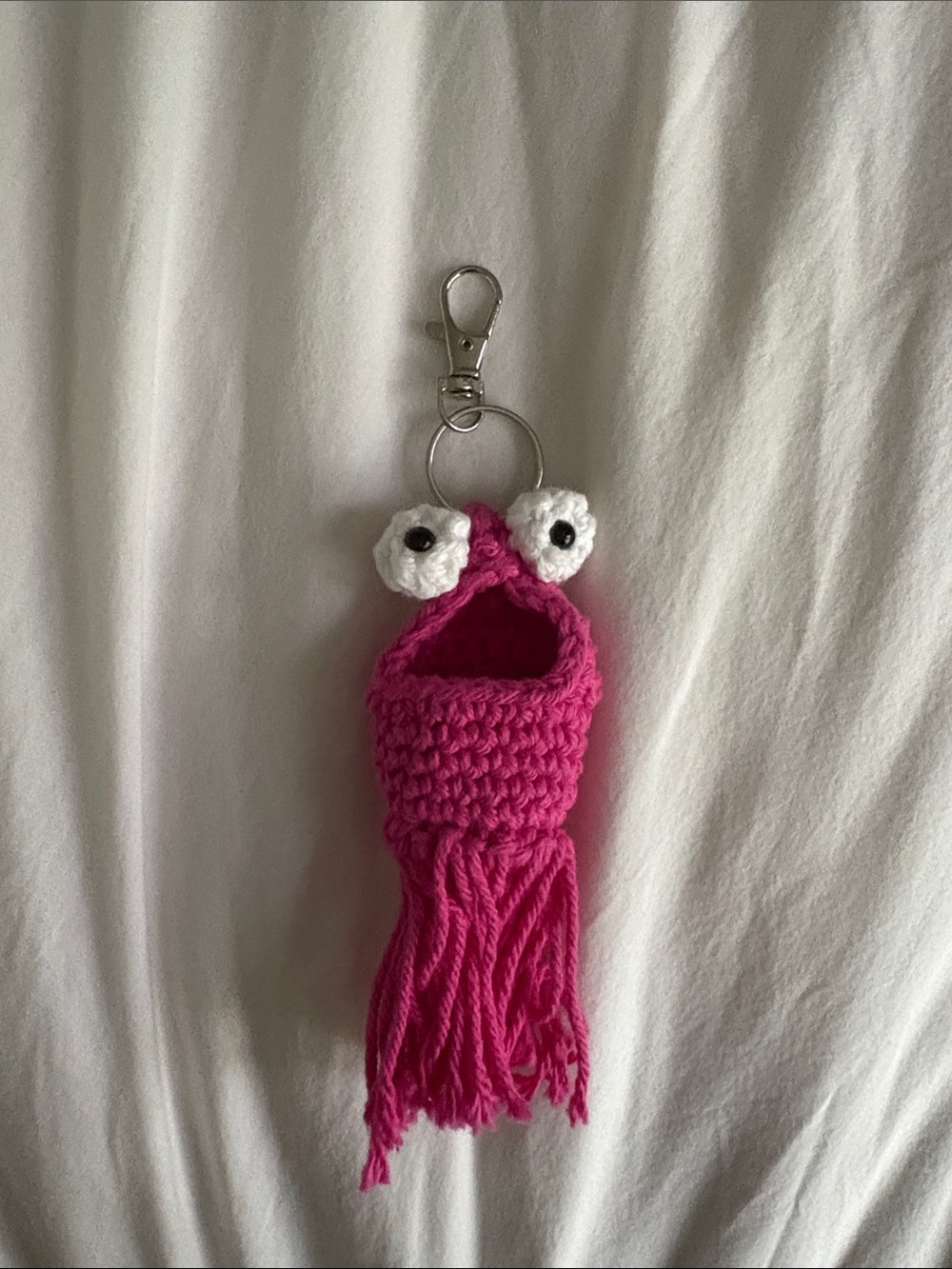 Handmade Pink Yip Yip Keychain